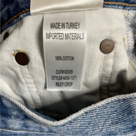 Agolde Riley crop raw hem jeans women’s size 24 - Picture 6 of 10